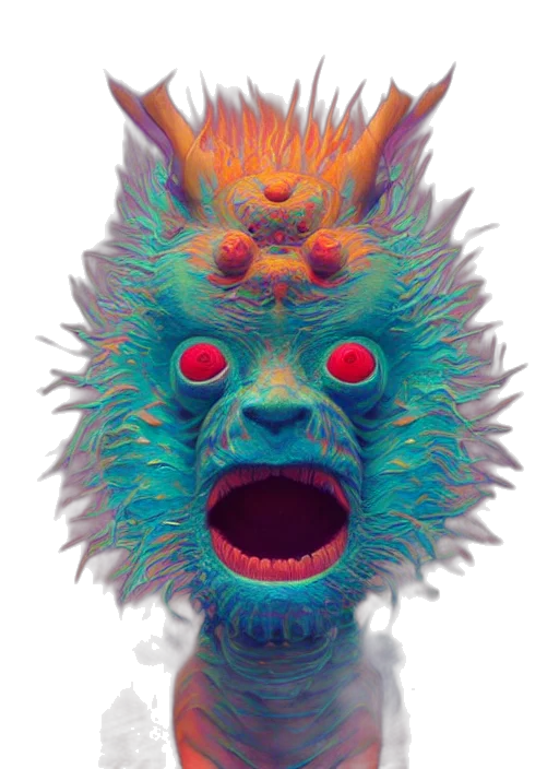 mask, creature, face, staff transparent PNG cut-out
