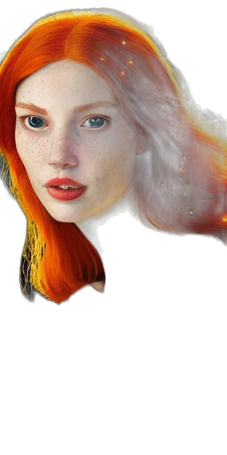dragon, face, hair, creature, photorealistic, fantasy art, concept art, oil painting transparent PNG cut-out