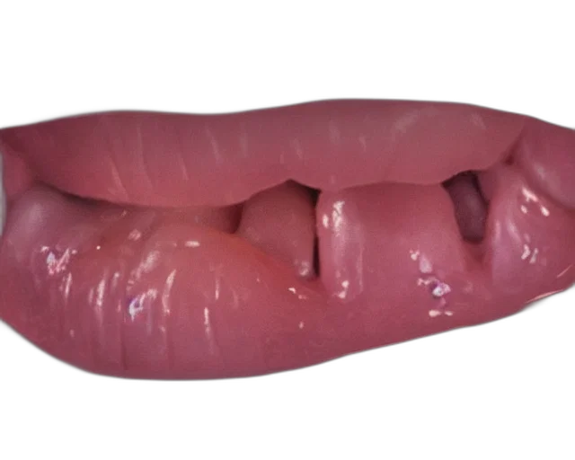 crown, 3d render, photorealistic, mouth, full, bacteria, rotten, image transparent PNG cut-out