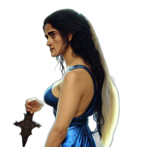 dress, staff, dragon, sword, fantasy art, concept art, pixel art, photorealistic transparent PNG cut-out