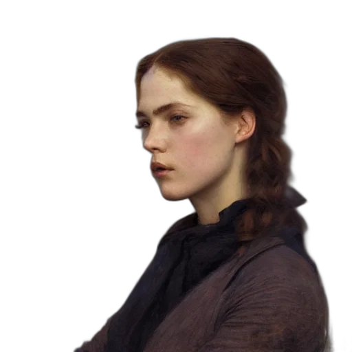 face, jacket, staff, dress, photorealistic, oil painting, concept art, fantasy art transparent PNG cut-out