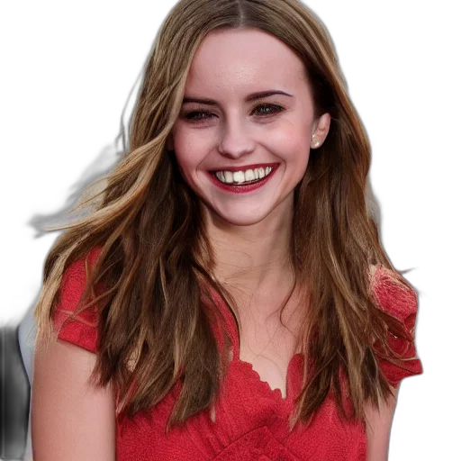 face, hair, dress, staff transparent PNG cut-out