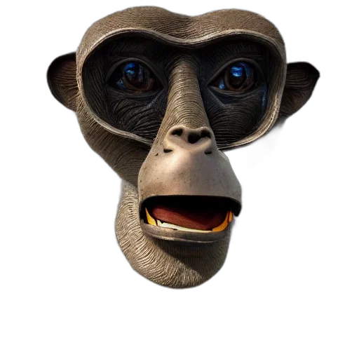 animal, face, mask, creature, 3d render, concept art, photorealistic, cartoon transparent PNG cut-out