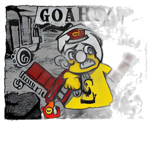 staff, concept art, comic book art, cartoon, hitting, gritty transparent PNG cut-out
