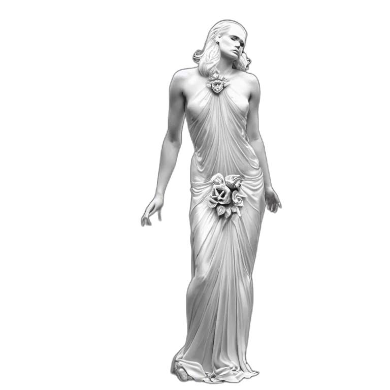 dress, jewelry, 3d render, concept art transparent PNG cut-out