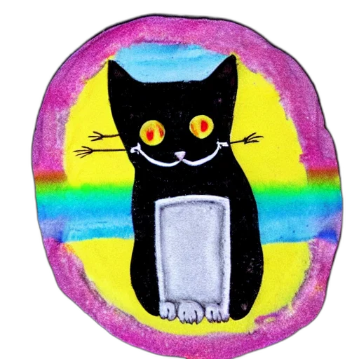 jacket, hat, watercolor, cartoon, poptart, cat, trailing, rainbows transparent PNG cut-out