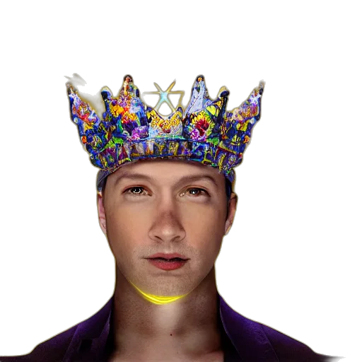crown, hat, face, jewelry, photorealistic, 3d render, concept art, portrait transparent PNG cut-out