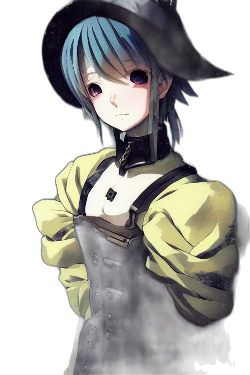 hat, staff, robot, dress transparent PNG cut-out