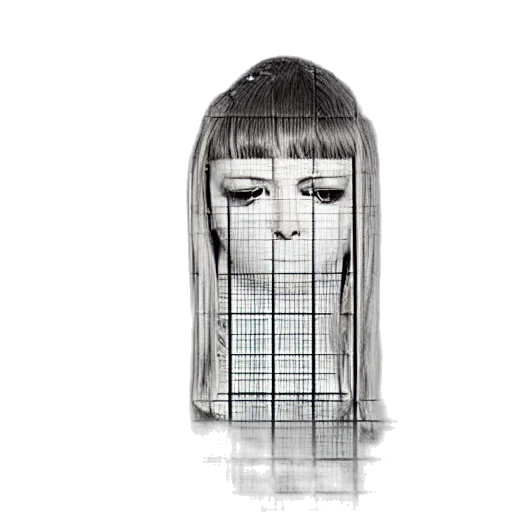 mask, face, robot, hair transparent PNG cut-out