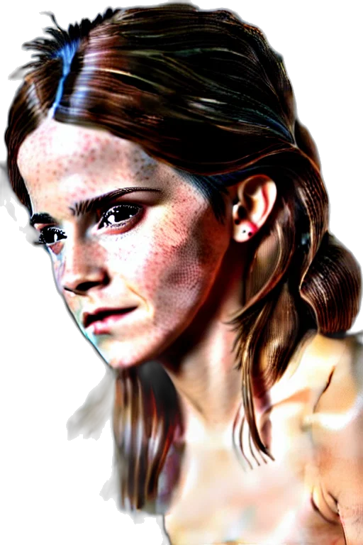 face, photorealistic, comic book art, fantasy art, oil painting, emma, watson, wearing transparent PNG cut-out