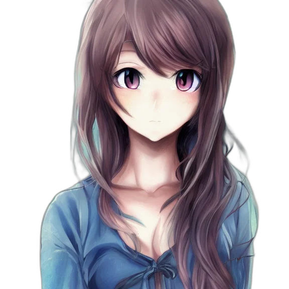 face, dress, hair, robot, anime, photorealistic, watercolor, cartoon transparent PNG cut-out