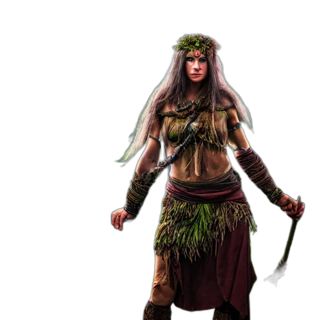 staff, fantasy art, concept art, 3d render, pixel art, earth tones, green, photo transparent PNG cut-out