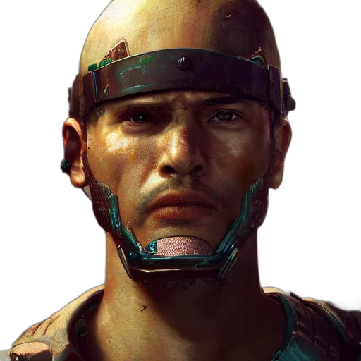 face, robot, mask, staff transparent PNG cut-out