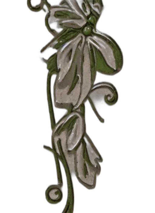 flower, staff, crown, jewelry, concept art, watercolor, photorealistic, 3d render transparent PNG cut-out