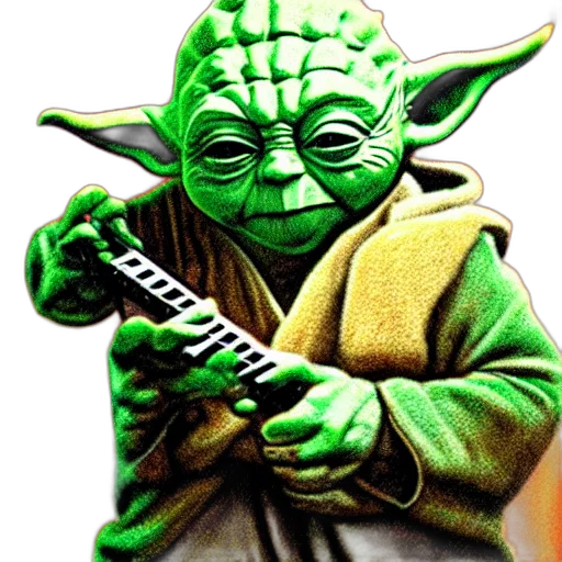 staff, weapon, sword, photorealistic, comic book art, 3d render, green, yoda transparent PNG cut-out
