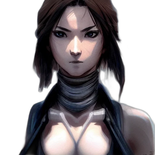 face, robot, mask, staff, fantasy art, concept art, comic book art, cyberpunk transparent PNG cut-out