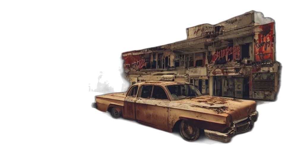 car, weapon, furniture, building, concept art, 3d render, photorealistic, comic book art transparent PNG cut-out