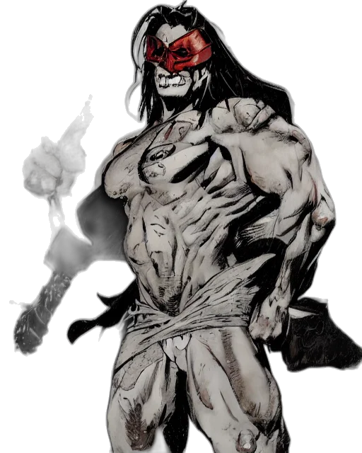 mask, comic book art, concept art, fantasy art transparent PNG cut-out