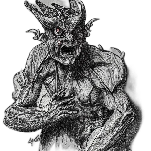 creature, face, mask, staff, pencil sketch, concept art, fantasy art, comic book art transparent PNG cut-out
