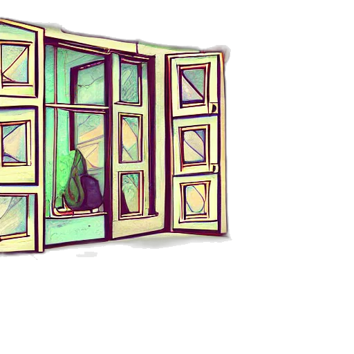 furniture, building, pixel art, concept art, 3d render, cartoon, outer space, snow transparent PNG cut-out