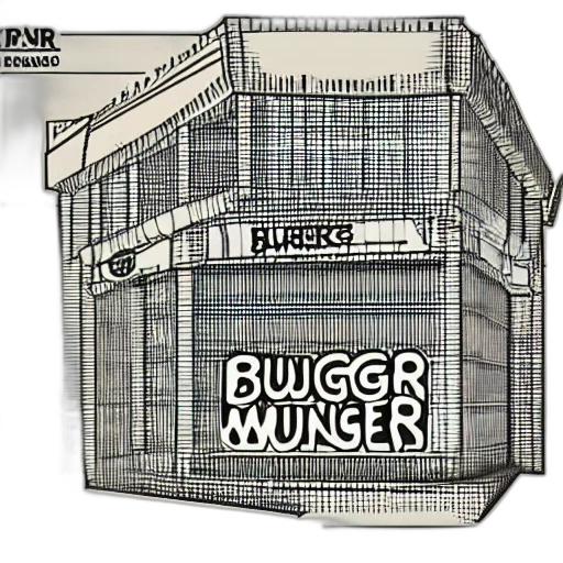 building, concept art, 3d render, burger, king, whopper, james, ensor transparent PNG cut-out
