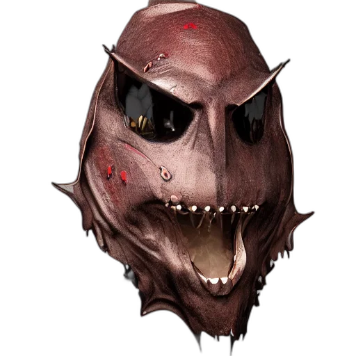 mask, face, creature, dragon, concept art, fantasy art, photorealistic, watercolor transparent PNG cut-out