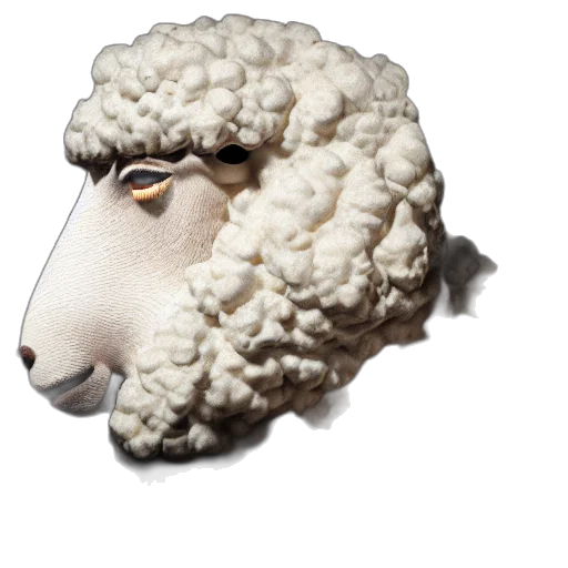 face, mask, hat, animal, 3d render, photorealistic, sheep, man transparent PNG cut-out