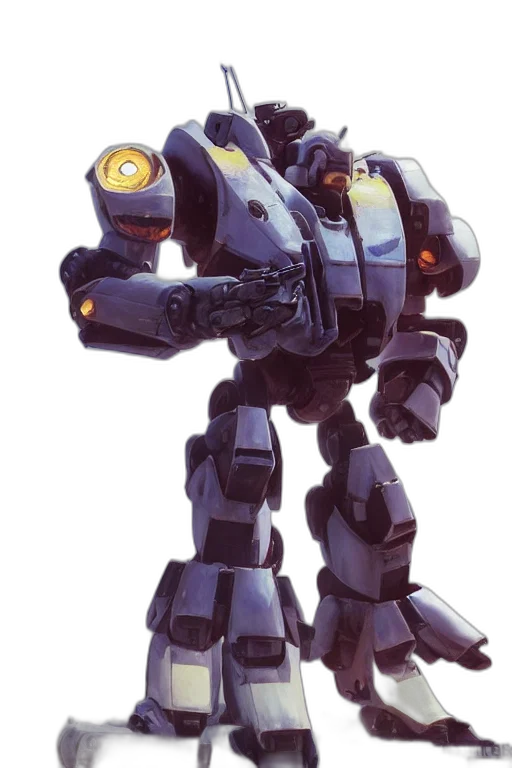 robot, weapon, concept art, 3d render transparent PNG cut-out