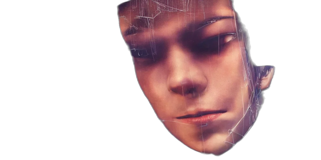face, mask, robot, crown transparent PNG cut-out