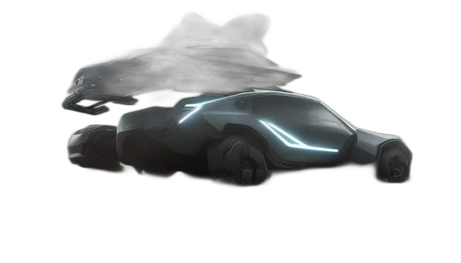 car, dragon, weapon, concept art transparent PNG cut-out