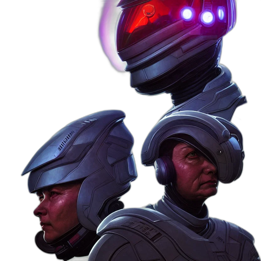 robot, weapon, staff, face transparent PNG cut-out