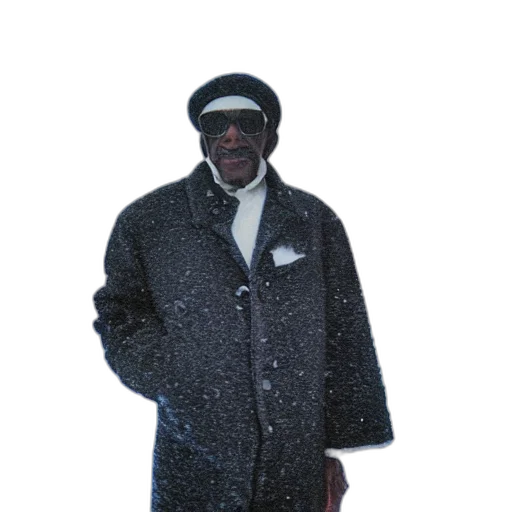 jacket, staff, hat, face transparent PNG cut-out
