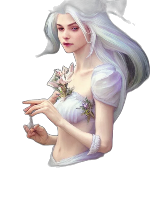 jewelry, dress, flower, staff transparent PNG cut-out