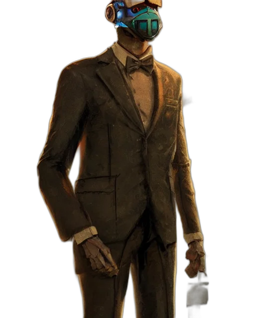 staff, jacket, hat, mask, concept art, photorealistic, pixel art, 3d render transparent PNG cut-out
