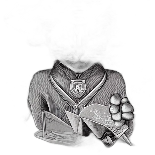 jacket, sword, weapon, mask, fantasy art, concept art, pencil sketch, photorealistic transparent PNG cut-out