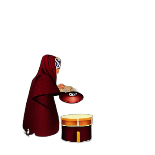 food, staff, jewelry, dress, pixel art, concept art, 3d render, fantasy art transparent PNG cut-out