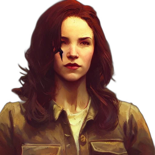 face, jacket, comic book art, photorealistic, concept art, pixel art, golden, red transparent PNG cut-out