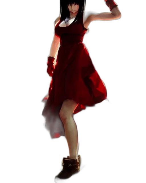 dress, staff, 3d render, concept art transparent PNG cut-out
