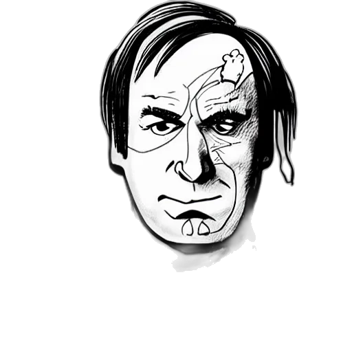 face, mask, cartoon, comic book art, concept art, photorealistic, outer space, saul transparent PNG cut-out