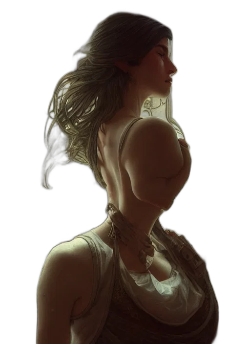 dress, face, crown, mask, concept art, fantasy art, photorealistic, oil painting transparent PNG cut-out
