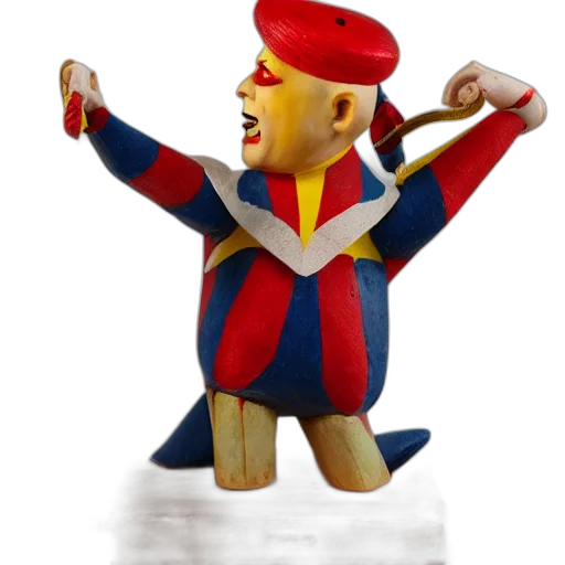crown, creature, mask, jacket, 3d render, concept art, circus, freak transparent PNG cut-out