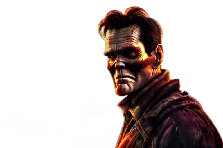 face, concept art, comic book art, cyberpunk transparent PNG cut-out