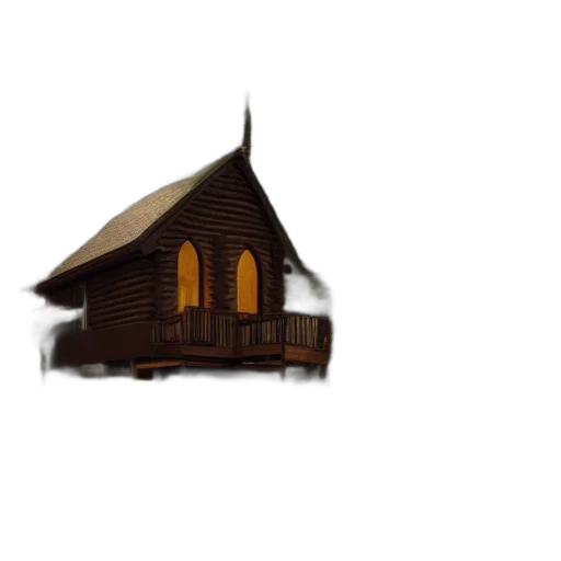 building, furniture, hat, 3d render transparent PNG cut-out