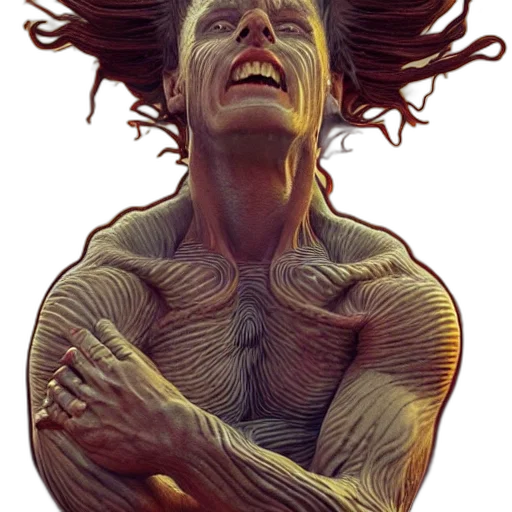 creature, hair, face, mask transparent PNG cut-out