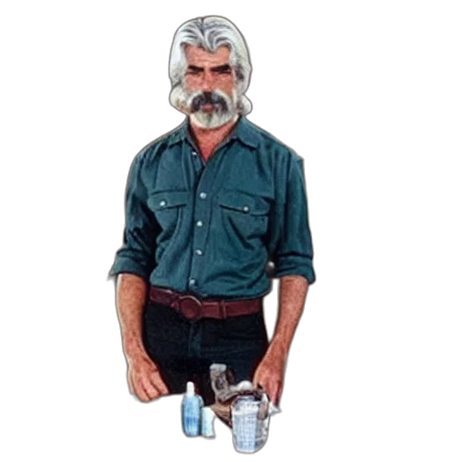 face, staff, jacket, bottle transparent PNG cut-out