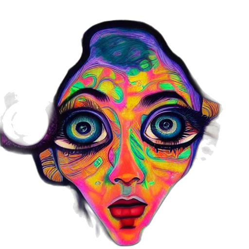 mask, face, creature, cartoon transparent PNG cut-out