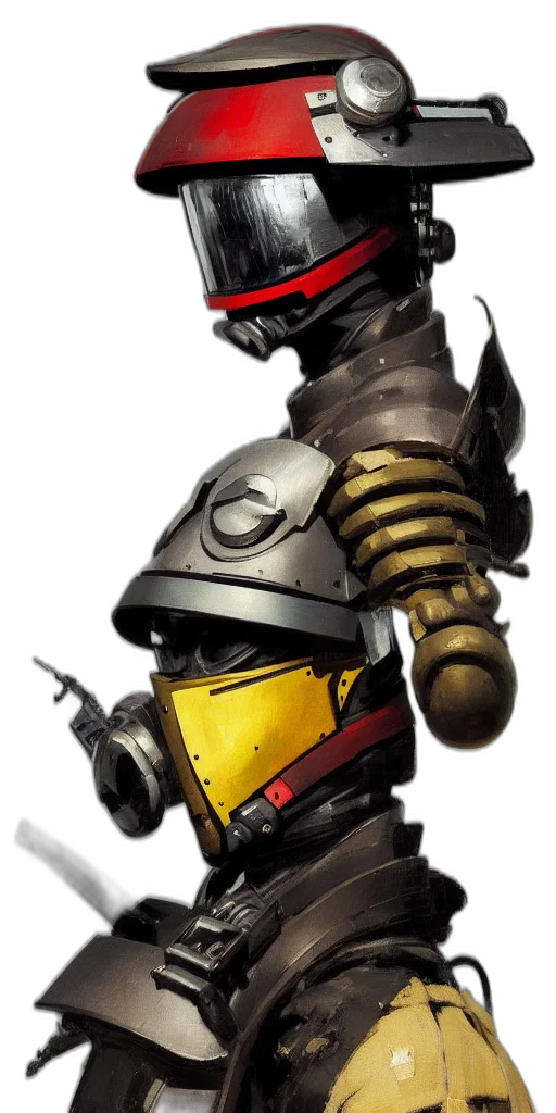 robot, staff, concept art, fantasy art transparent PNG cut-out