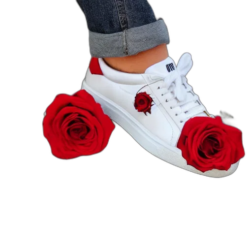 shoes, flower, jewelry, 3d render transparent PNG cut-out