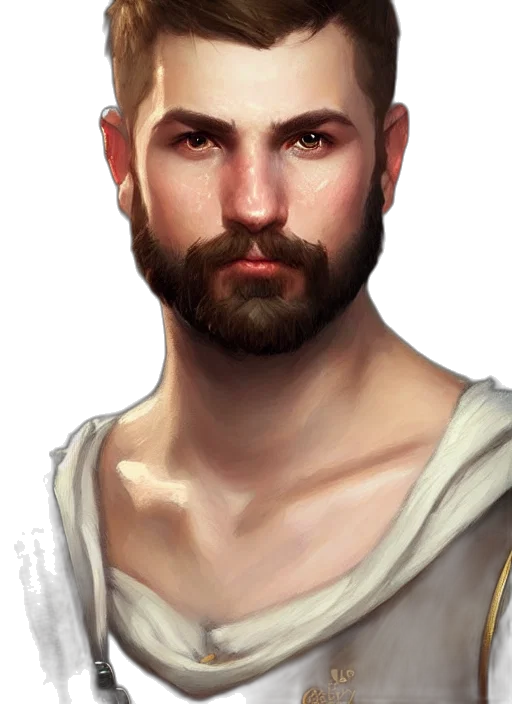 face, staff, fantasy art, photorealistic transparent PNG cut-out