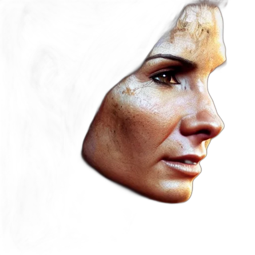 face, mask, photorealistic, concept art transparent PNG cut-out